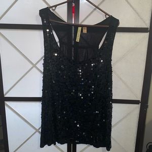 Plus Size Sequin Tank Top